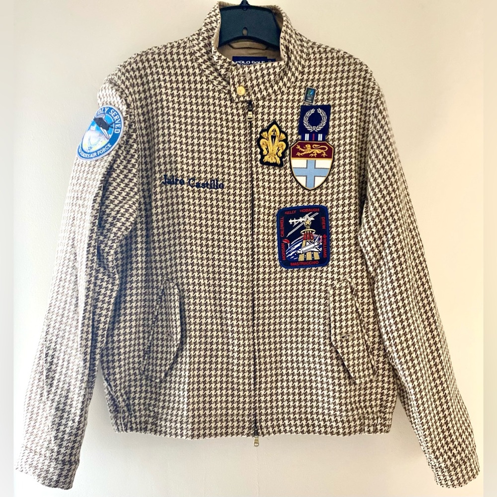 COPY - RL Polo Golf Custom Made Jacket w/ Military Insignias EUC SZ:M